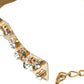 Dolce & Gabbana Gold Tone Brass Crystal Embellished Belt