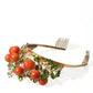 Dolce & Gabbana Gold Brass Crystal Sicily Orange ARANCE Head Tiara Crown