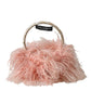 Dolce & Gabbana Pink Shearling Fur Winter Warmer Headband Ear Muffs