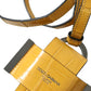 Dolce & Gabbana Yellow Crocodile Leather Logo Print Lanyard Keychain