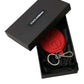 Dolce & Gabbana Red Rubber DG Logo Silver Brass Metal Keyring Keychain