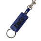 Dolce & Gabbana Blue Calf Leather DG Logo Silver Brass Keyring Keychain