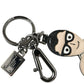 Dolce & Gabbana Leather Dominico Stefano #DGFAMILY Logo Badge Keychain