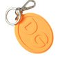 Dolce & Gabbana Orange Rubber DG Logo Silver Brass Metal Keyring Keychain