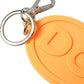 Dolce & Gabbana Orange Rubber DG Logo Silver Brass Metal Keyring Keychain