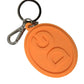 Dolce & Gabbana Orange Rubber DG Logo Silver Brass Metal Keyring Keychain