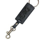 Dolce & Gabbana Black Calf Leather DG Logo Silver Brass Keyring Keychain