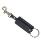 Dolce & Gabbana Black Calf Leather DG Logo Silver Brass Keyring Keychain