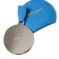 Dolce & Gabbana Blue Calfskin Leather Round Logo Hand Mirror Holder