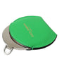 Dolce & Gabbana Green Calfskin Leather Round Logo Hand Mirror Holder