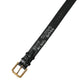 Dolce & Gabbana Black Textured Leather Gold Tone Metal Buckle Armband