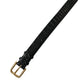 Dolce & Gabbana Black Textured Leather Gold Tone Metal Buckle Armband