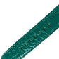 Dolce & Gabbana Green Textured Leather Gold Tone Metal Buckle Neckband