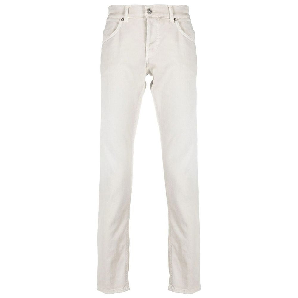 Dondup White Cotton Jeans & Pant