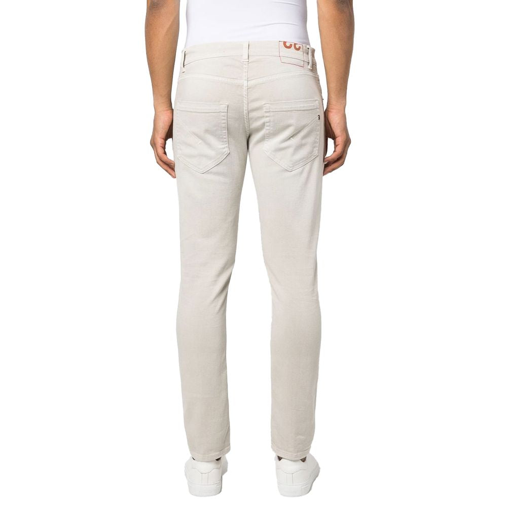 Dondup White Cotton Jeans & Pant