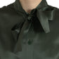 Dolce & Gabbana Elegant Silk Ascot Collar Blouse