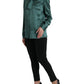 Dolce & Gabbana Elegant Dark Green Silk Blouse Top