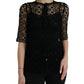 Dolce & Gabbana Elegant Floral Lace Blouse Top