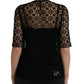 Dolce & Gabbana Elegant Floral Lace Blouse Top