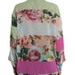 Dolce & Gabbana Elegant Multicolor Silk Blend Long Sleeve Top