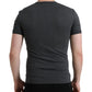 Dolce & Gabbana Elegant Dark Gray Crew Neck Tee