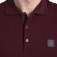 Dolce & Gabbana Elegant Maroon Cotton Blend Polo Tee