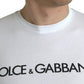 Dolce & Gabbana Elegant White Logo Crewneck Tee