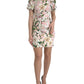 Dolce & Gabbana Elegant Pink Lily Print Sheath Dress