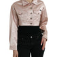 Dolce & Gabbana Elegant Pink Cropped Denim Jacket