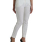 Dolce & Gabbana Elegant White Mid-Waist Tapered Pants