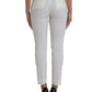 Dolce & Gabbana Elegant White Mid-Waist Tapered Pants