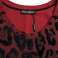 Dolce & Gabbana Red Leopard Print Sleeveless Tank T-shirt