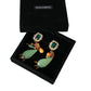 Dolce & Gabbana Green Cactus Crystal Clip On Jewelry Dangling Earrings