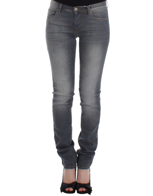 Ermanno Scervino Gray Slim Jeans Denim Pants Skinny Leg Stretch