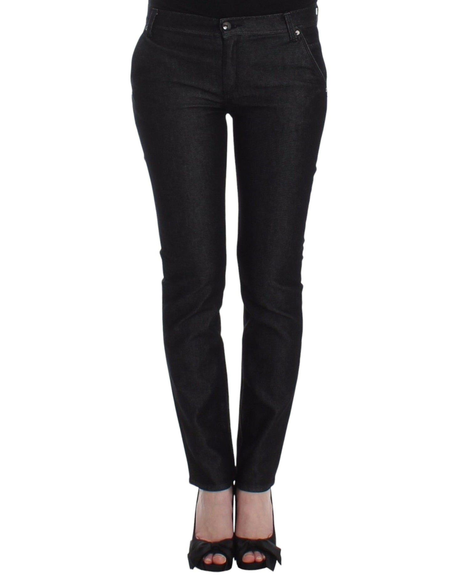 Ermanno Scervino Black Slim Jeans Denim Pants Skinny Leg Stretch