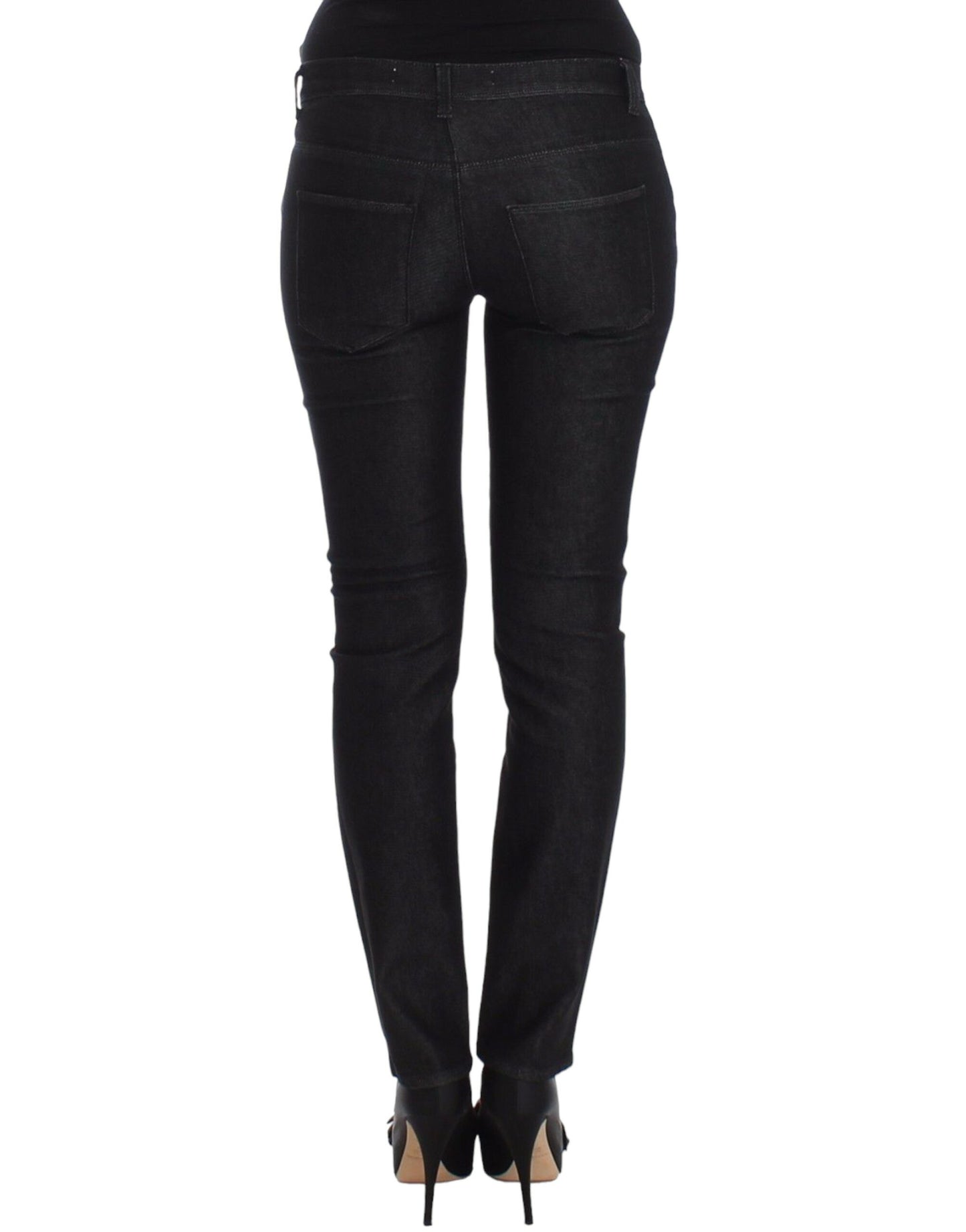 Ermanno Scervino Black Slim Jeans Denim Pants Skinny Leg Stretch