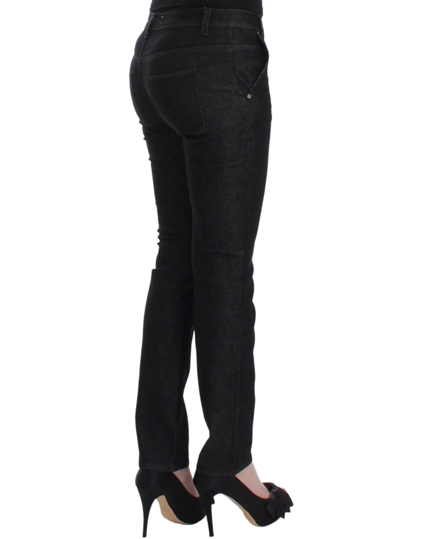 Ermanno Scervino Black Slim Jeans Denim Pants Skinny Leg Stretch