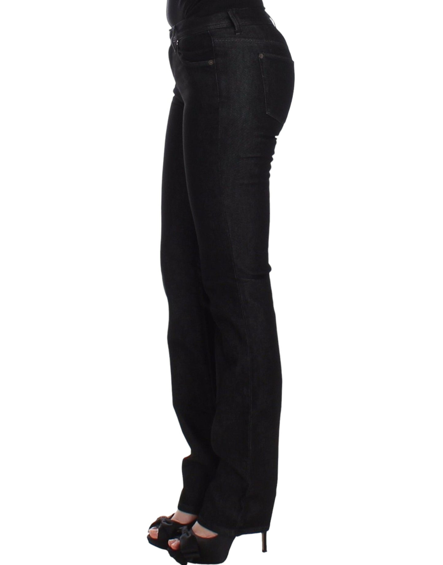 Ermanno Scervino Black Slim Jeans Denim Pants Skinny Leg Stretch