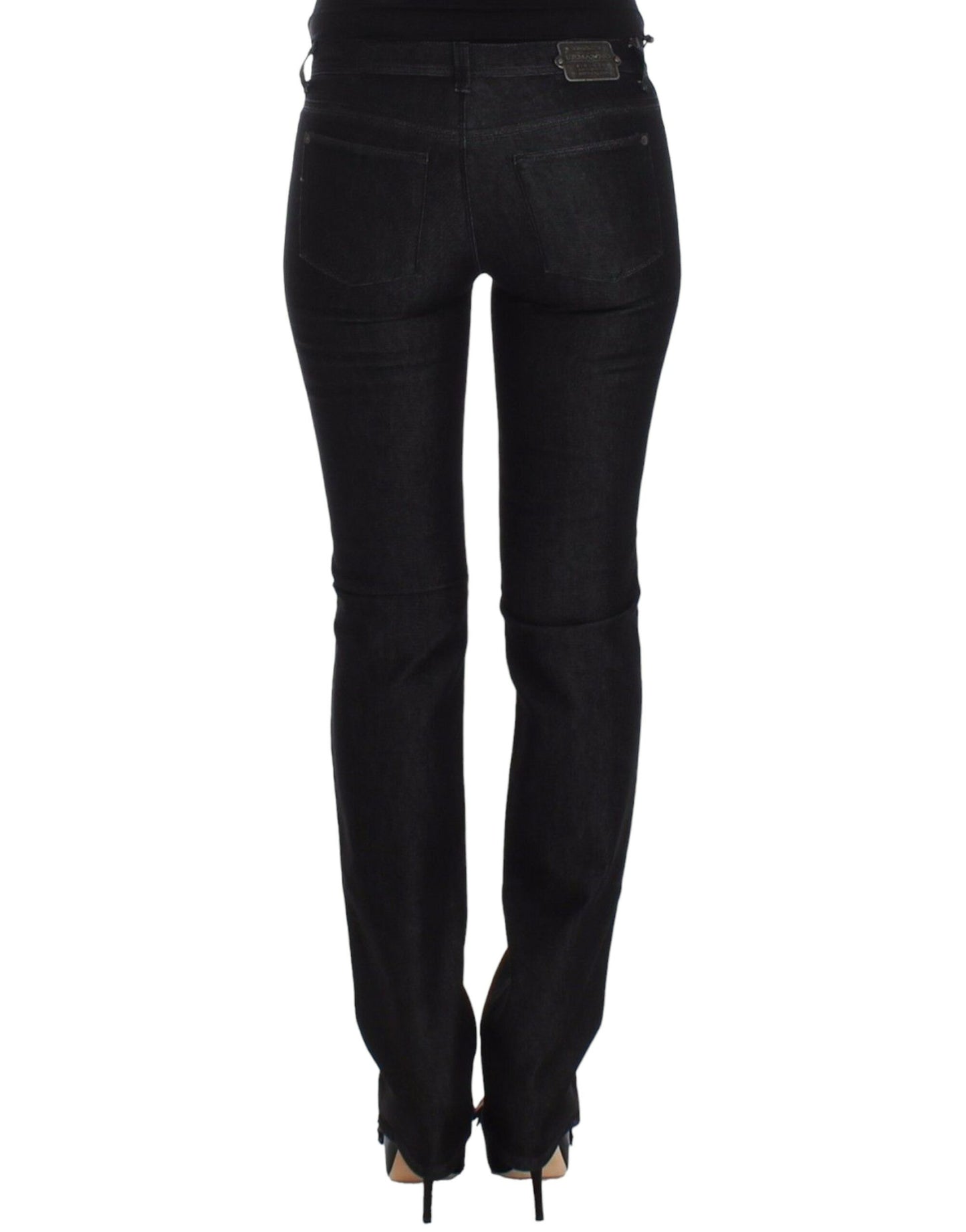 Ermanno Scervino Black Slim Jeans Denim Pants Skinny Leg Stretch