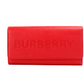 Burberry Porter Red Grained Leather Embossed Continental Clutch Flap Wallet