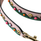 Dolce & Gabbana Pink Green Multicolor Leather Handbag Shoulder Strap