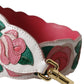 Dolce & Gabbana White Floral Leather Handbag Shoulder Strap