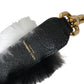 Dolce & Gabbana Black White Lapin Fur Handbag Shoulder Strap