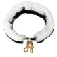 Dolce & Gabbana Black White Lapin Fur Handbag Shoulder Strap