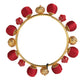 Dolce & Gabbana Gold Brass Red RUNWAY Sicilia Natale Roses Bracelet