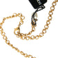 Dolce & Gabbana Gold Brass Chain Pearl Pendant Charm Necklace