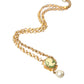 Dolce & Gabbana Gold Brass Chain Pearl Pendant Charm Necklace