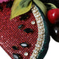 Dolce & Gabbana Red Watermelon Cherry Crystal Hairband Statement Diadem