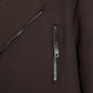 Dolce & Gabbana Brown Coat Short Biker Wool Jacket