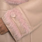 Dolce & Gabbana Beige Pink Lamb Leather Shearling Coat Jacket